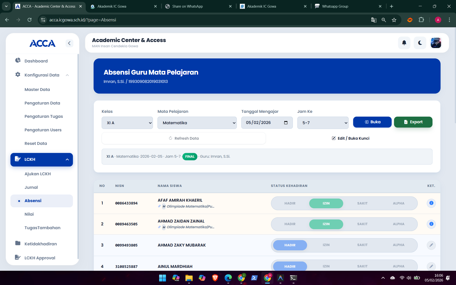 Sistem Absensi Kehadiran